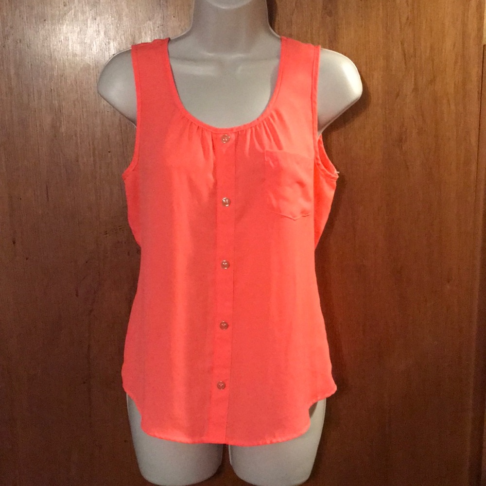 Easter Sale 🐣 E & M Neon Pink/Orange Tank Top